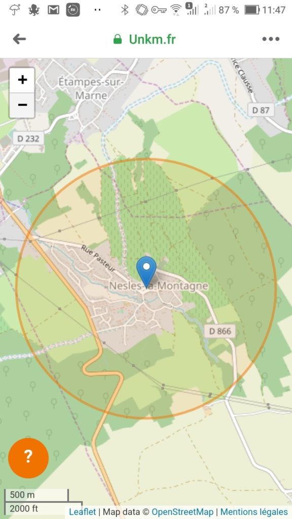 1 km autour de Nesles